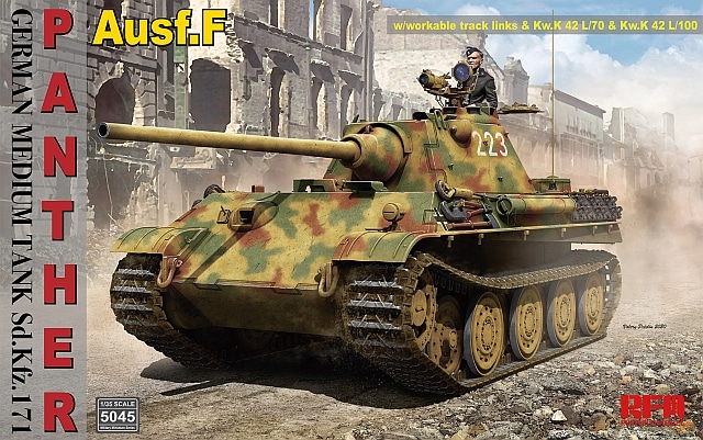 1/35 Panther Ausf.F (Sd.Kfz.171) German Medium Tank w/Workable Track Links