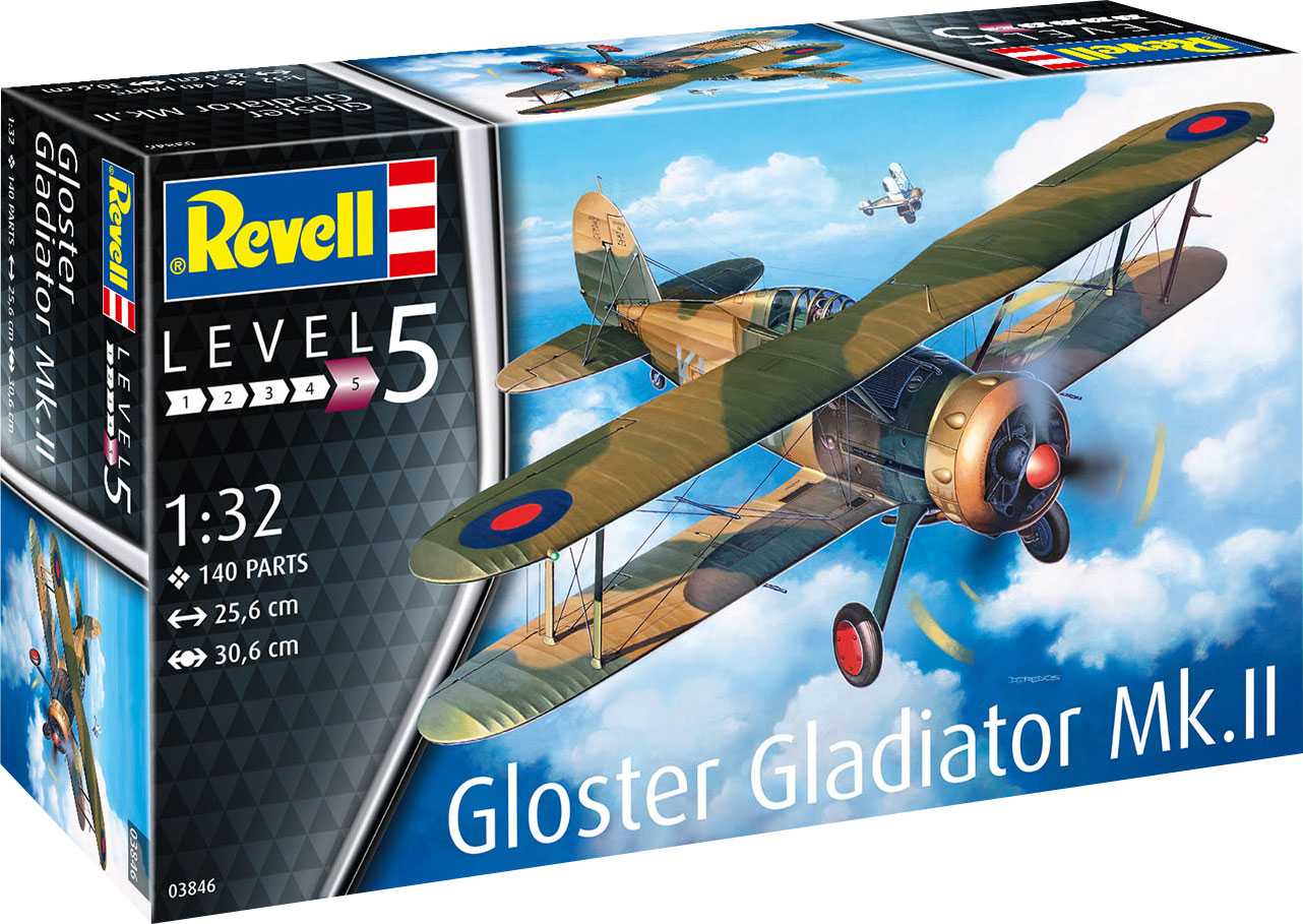 Fotografie Plastic ModelKit letadlo 03846 - Gloster Gladiator Mk. II (1:32)