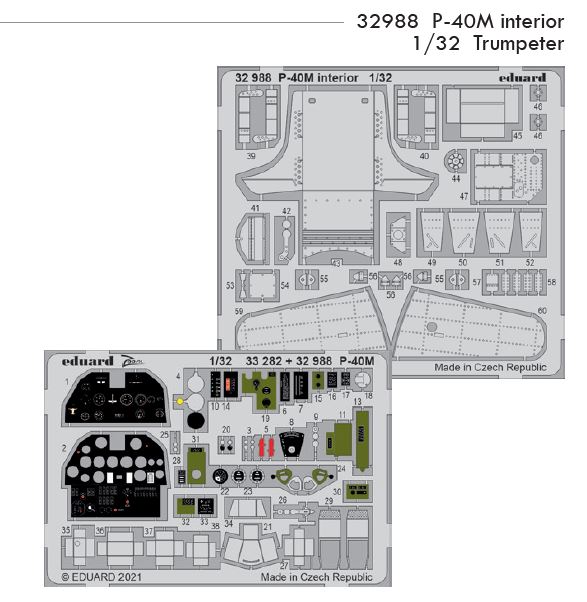 Fotografie 1/32 P-40M interior (TRUMPETER)