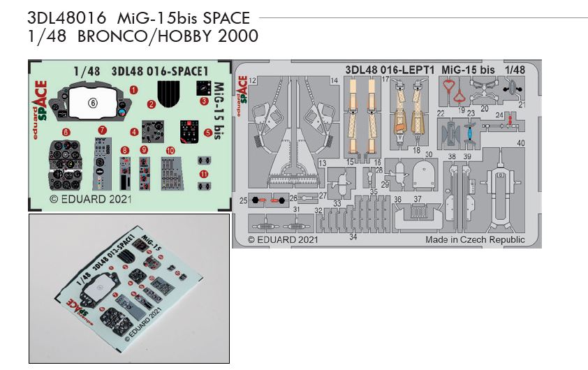Fotografie 1/48 MiG-15bis SPACE (BRONCO / HOBBY 2000)