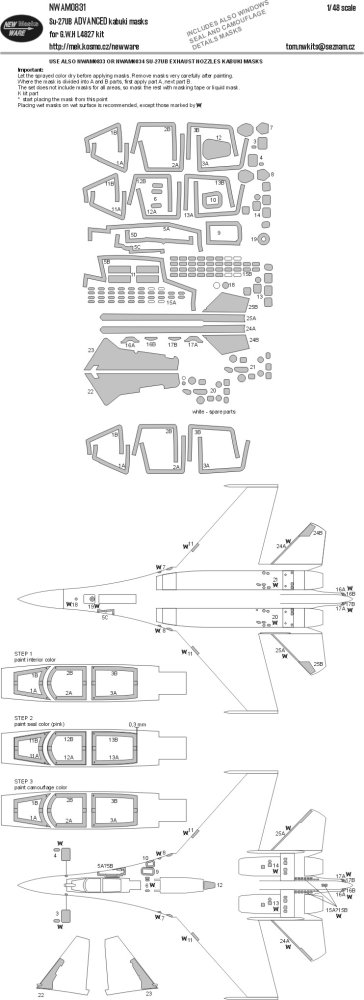 1/48 Mask Su-27UB ADVANCED (GWH L4827)