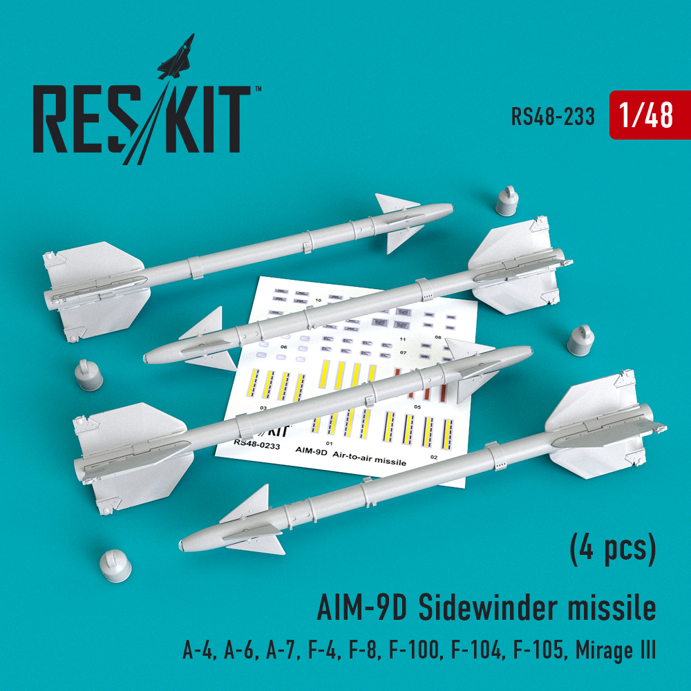 1/48 AIM-9D Sidewinder missile (4 pcs.)
