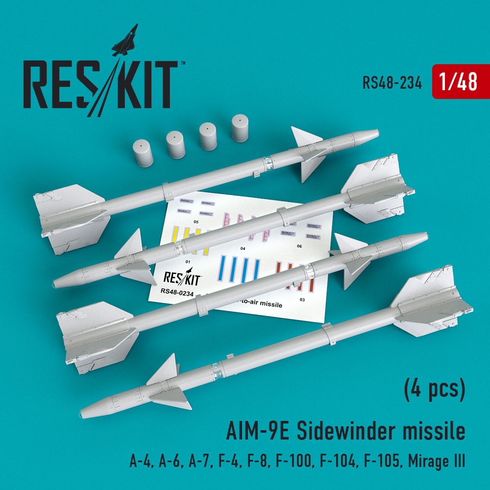 1/48 AIM-9E Sidewinder missile (4 pcs.)