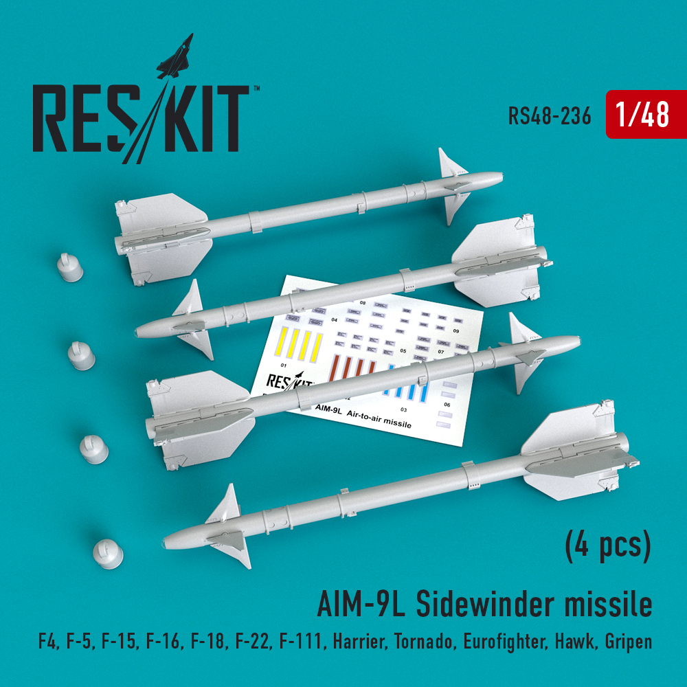 1/48 AIM-9L Sidewinder missile (4 pcs.)