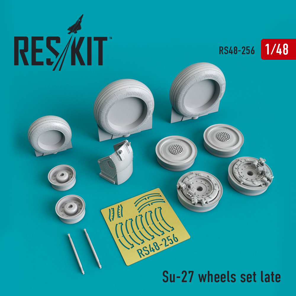 1/48 Su-27 wheels set late (ACAD,GWH,EDU,KITTYH)