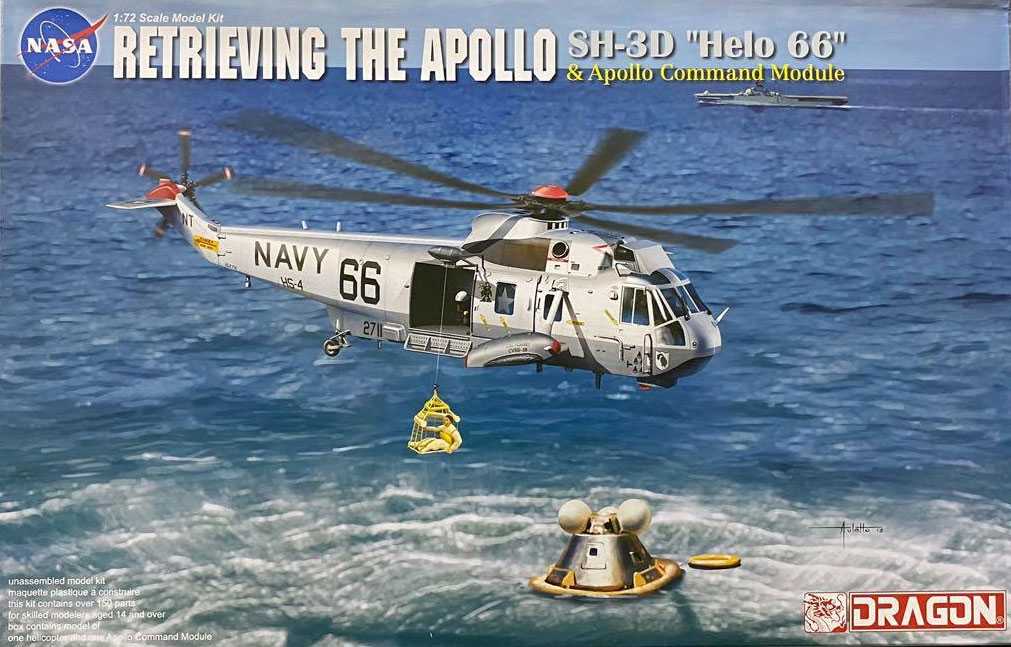 Model Kit vrtulník 11026 - Apollo Recovery SH-3D "Helo 66" & Apollo Command Module (1:72)