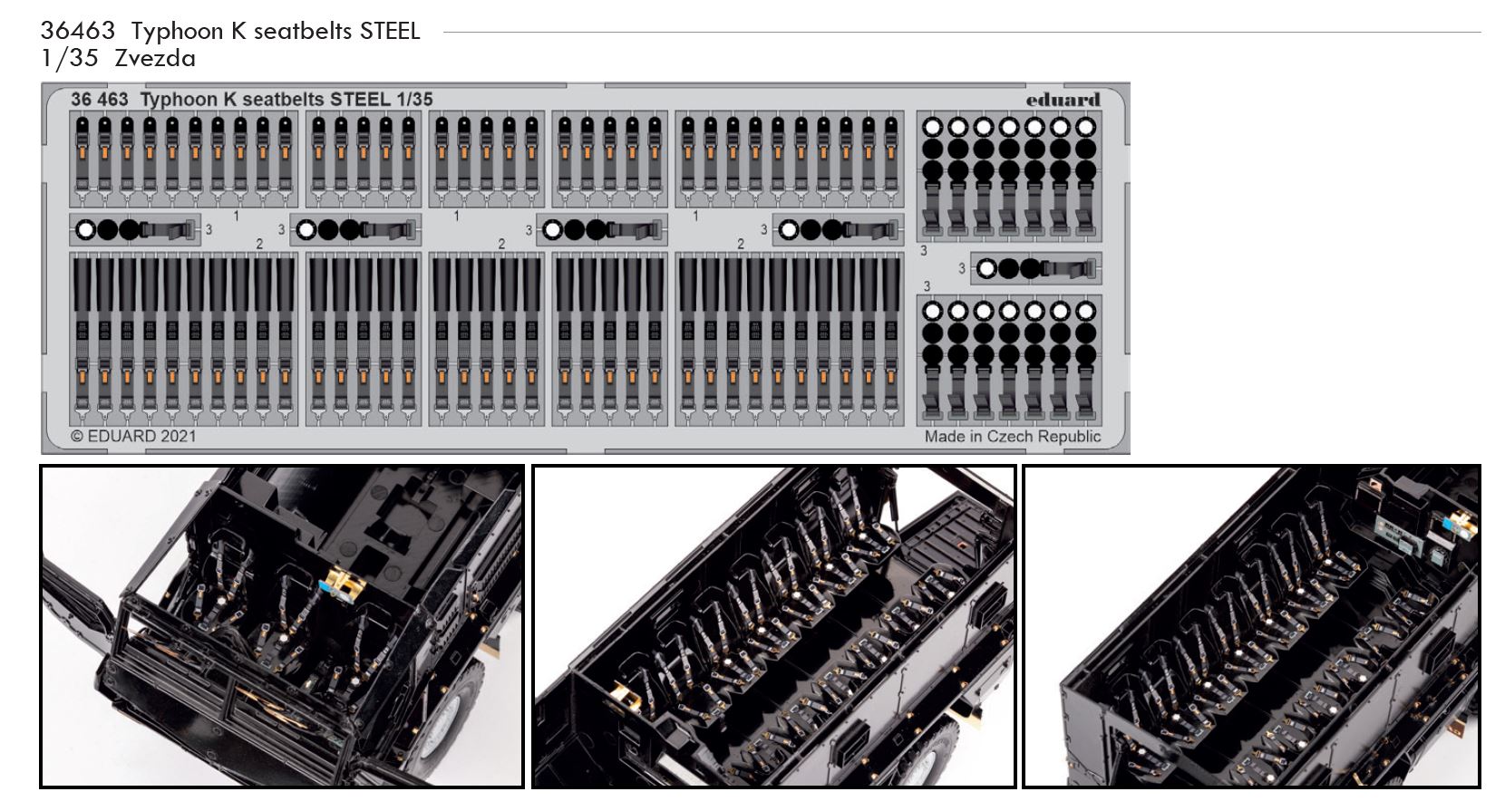 1/35 Typhoon K seatbelts STEEL (ZVEZDA)