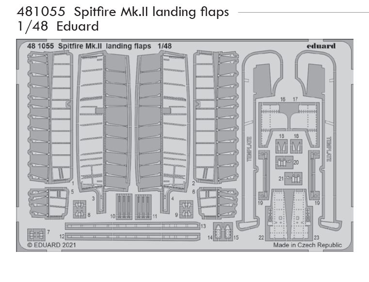 1/48 Spitfire Mk.II landing flaps (EDUARD)
