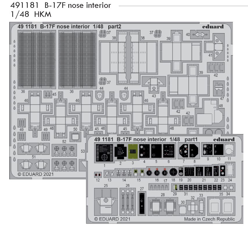 1/48 B-17F nose interior (HKM)