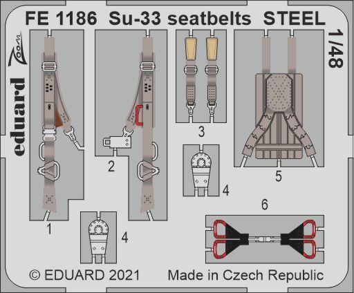 1/48 Su-33 seatbelts STEEL (MINIBASE)
