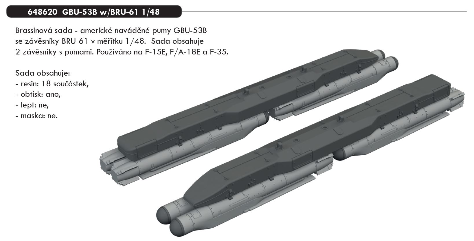 Fotografie 1/48 GBU-53B w/BRU-61