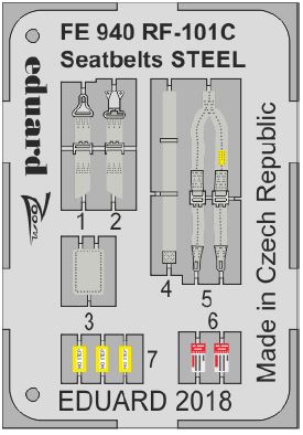 1/48 RF-101C seatbelts STEEL (KITTY HAWK)