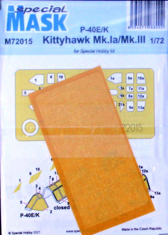Fotografie 1/72 Mask for Kittyhawk Mk.Ia/Mk.III (SP.HOBBY)
