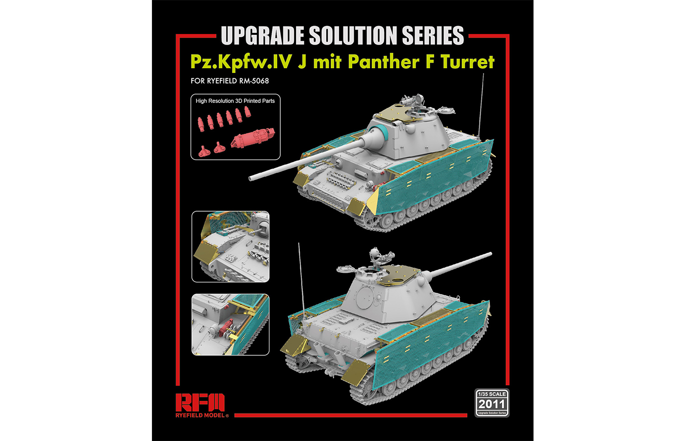 1/35 Upgrade set for 5068 Pz.Kpfw.IV J mit Panther F Turret