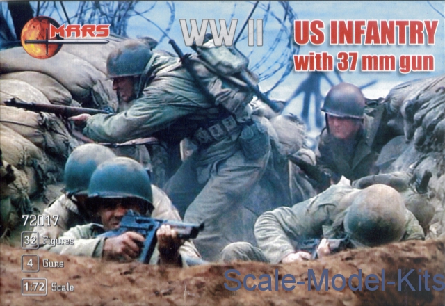 1/72 US Infantry with 37mm gun