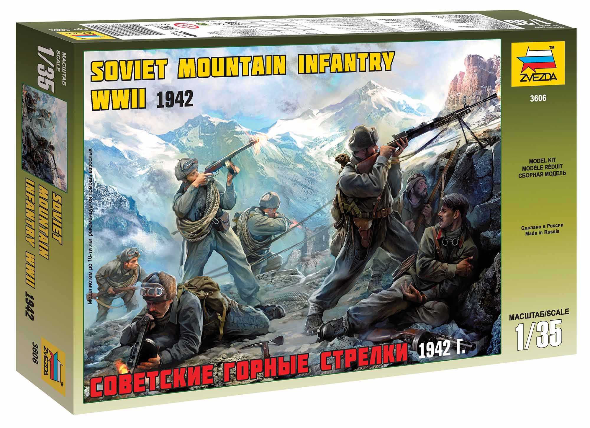 Fotografie Model Kit figurky 3606 - Soviet Mountain Troops WWII (1:35)