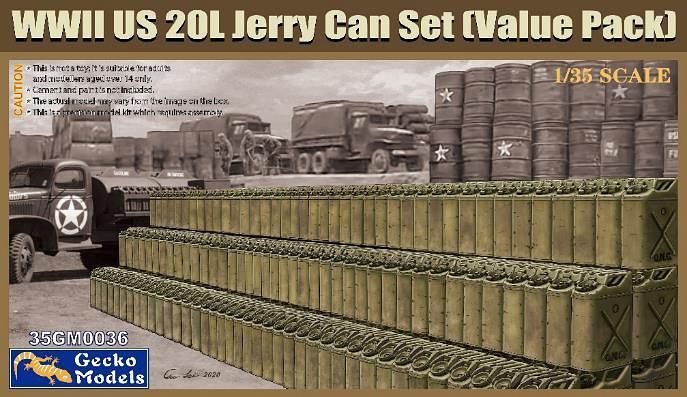 Fotografie 1/35 WWII US 20L Jerry Can Set (Value Pack)