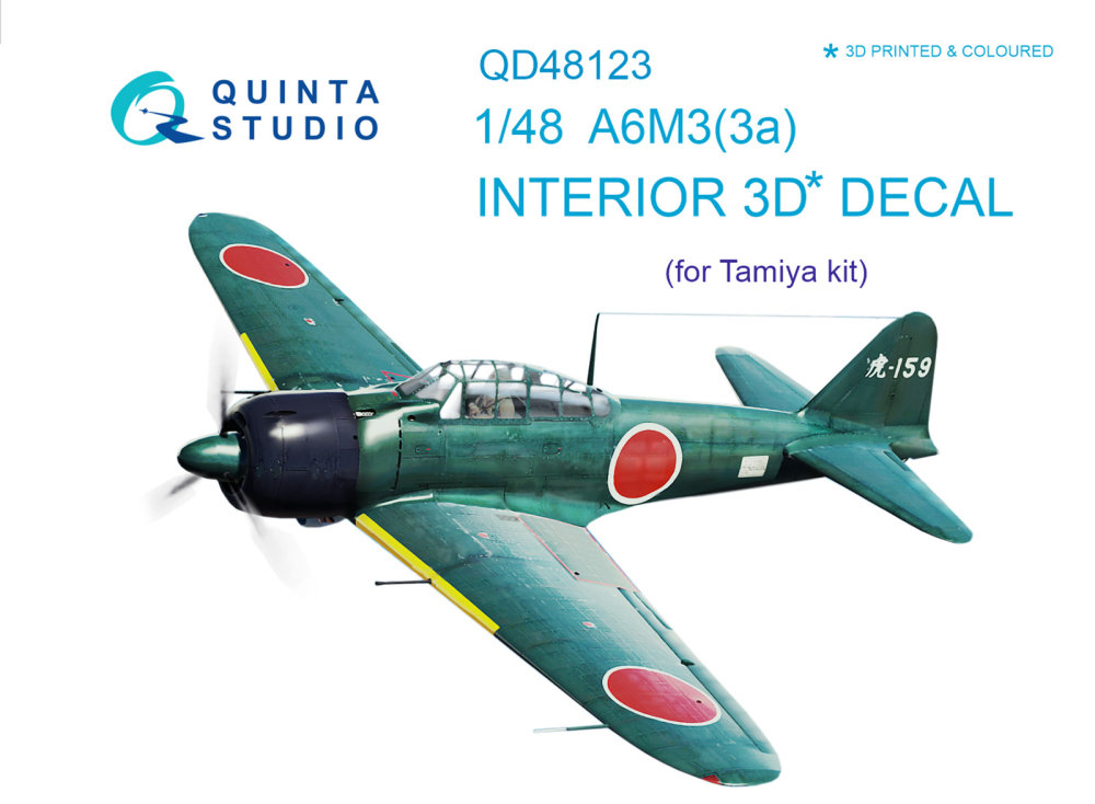 1/48 A6M3(3a) 3D-Print & colour Interior...