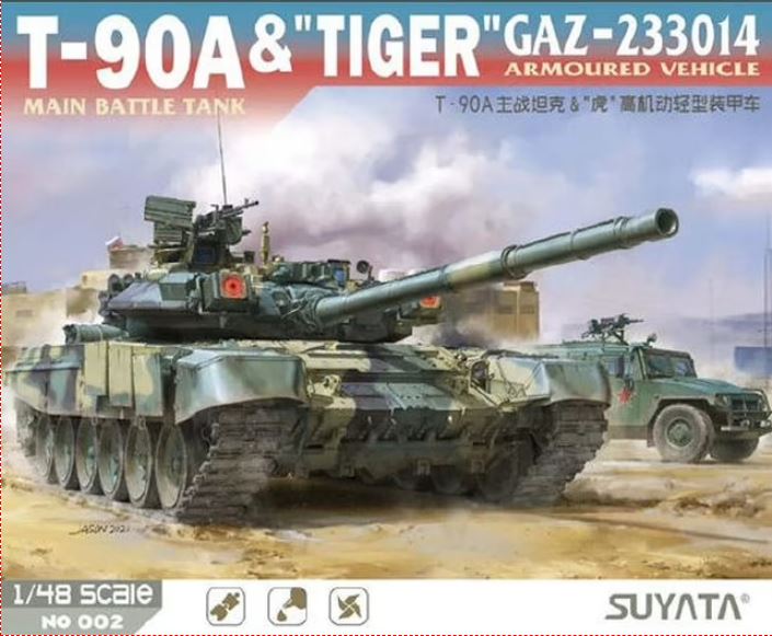 1/48 T-90A Main Battle Tank & Tiger GAZ-233014 Armoured Vehicle