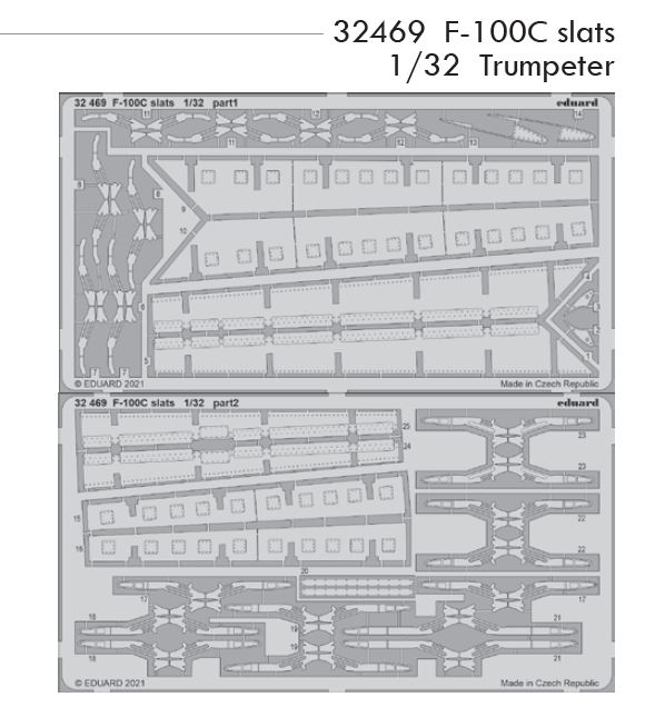 1/32 F-100C slats (TRUMPETER)