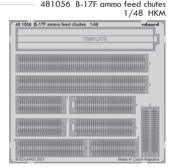 1/48 B-17F ammo feed chutes (HKM)
