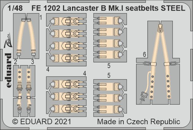Fotografie 1/48 Lancaster B Mk.I seatbelts STEEL (HKM)