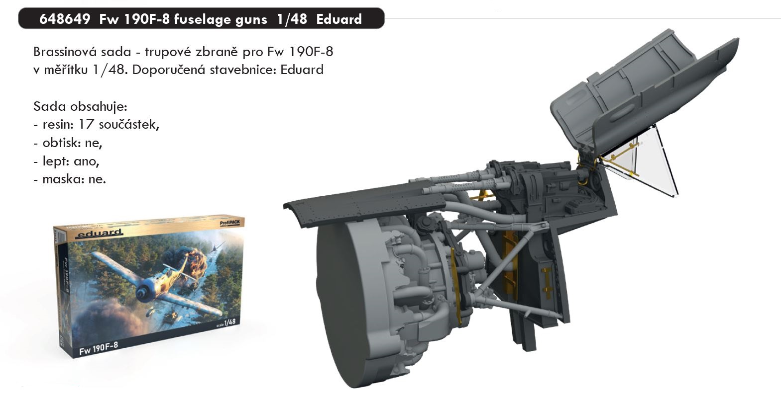 Fotografie 1/48 Fw 190F-8 fuselage guns (EDUARD)