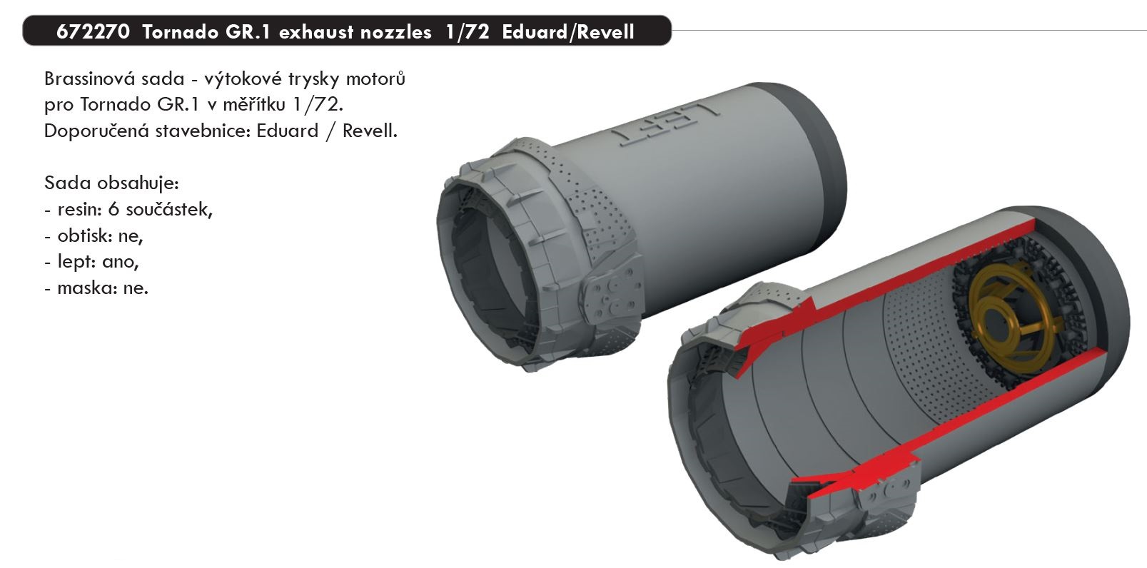 1/72 Tornado GR.1 exhaust nozzles (EDUARD/REVELL)