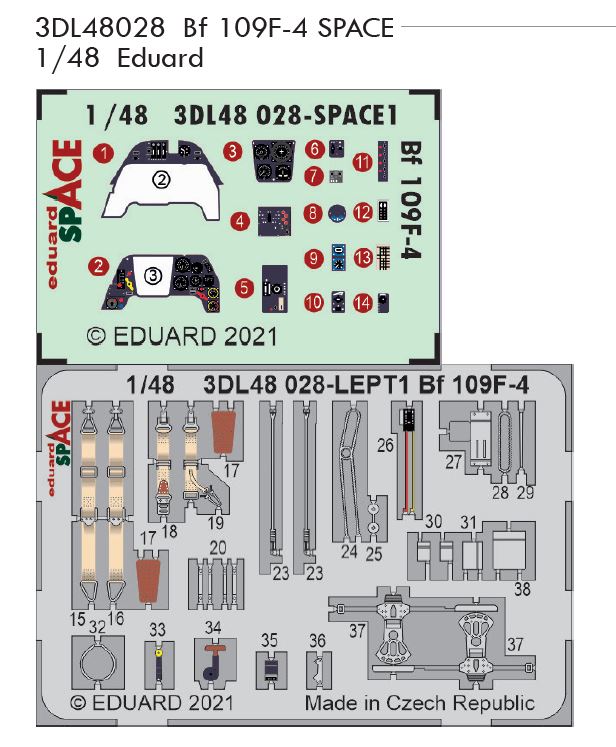 Fotografie 1/48 Bf 109F-4 SPACE (EDUARD)