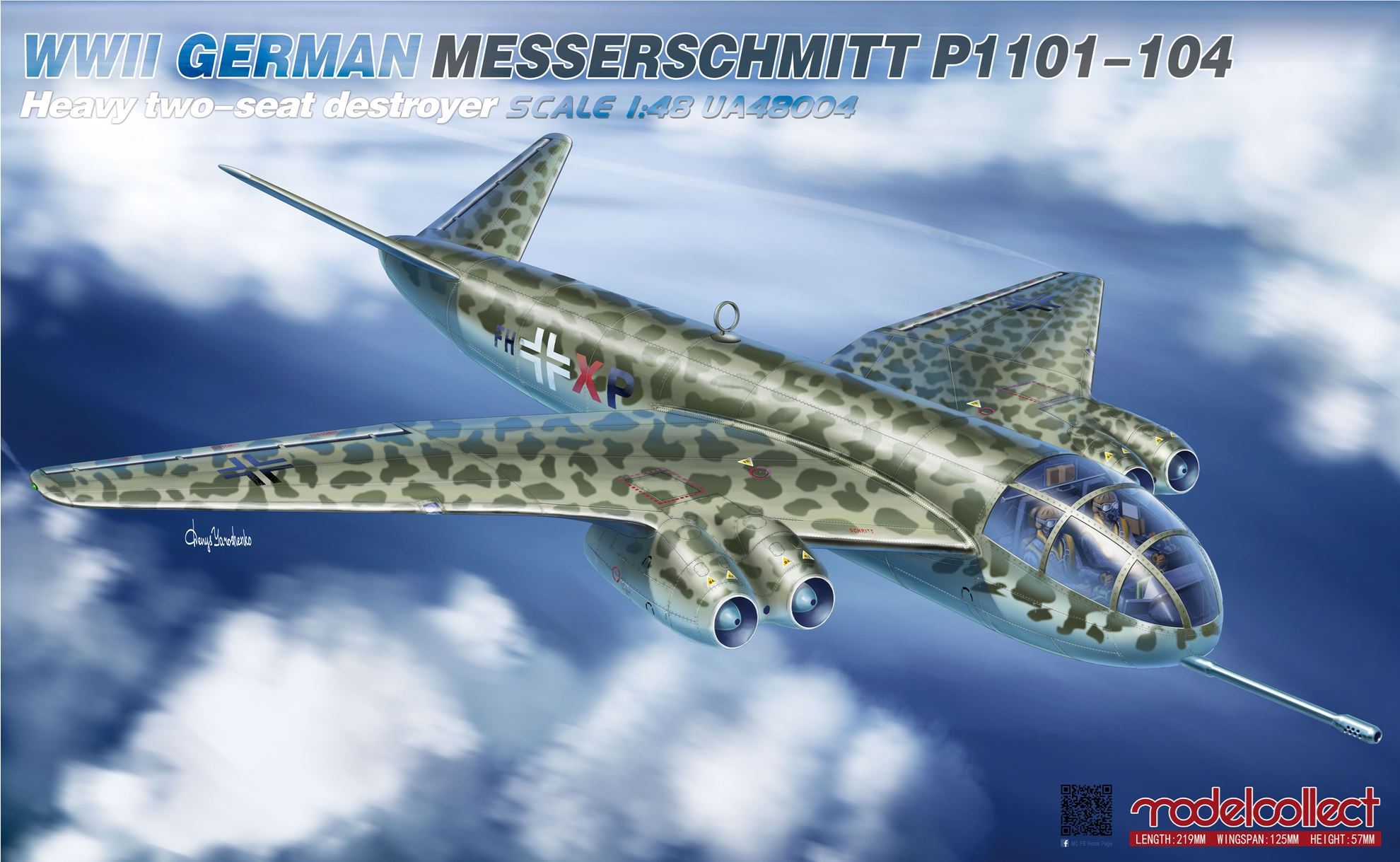 Fotografie 1/48 WWII German Messerschmitt P1101-104 Heavy two-seat destroyer