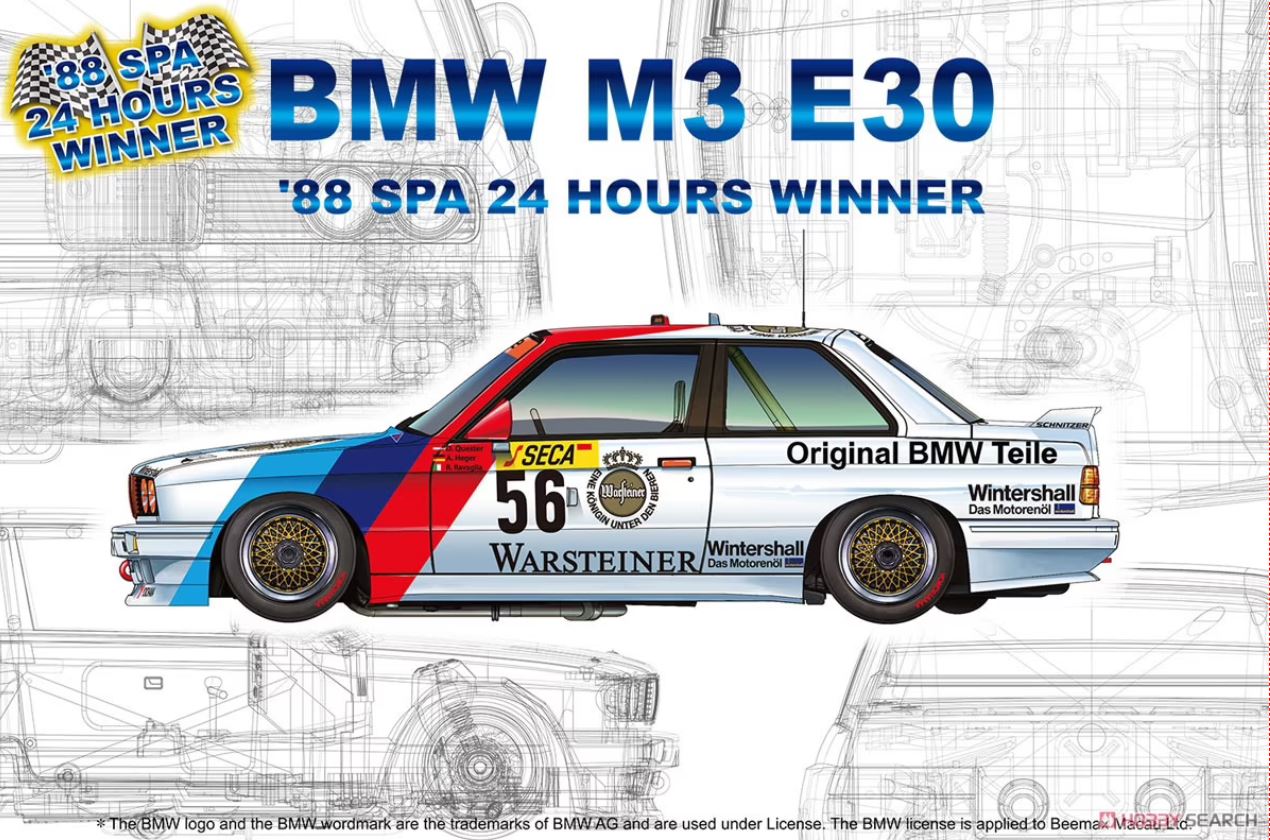 Fotografie 1/24 BMW M3 E30 '88 Spa 24 Hours Winner