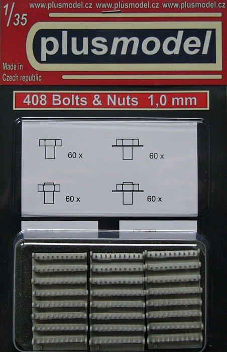 1/35 Bolts and nuts 1,0 mm (4 types, each 60 pcs.)
