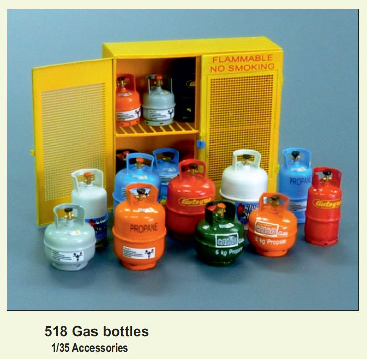 1/35 Gas bottles (resin set, PE & decals)