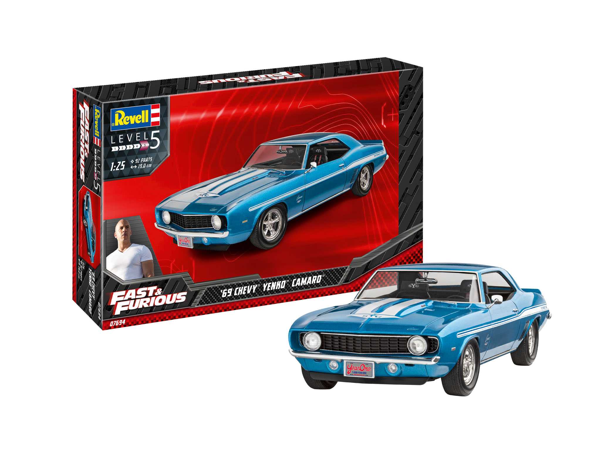 Plastic ModelKit auto 07694 - Fast & Furious 1969 Chevy Camaro Yenko (1:25)