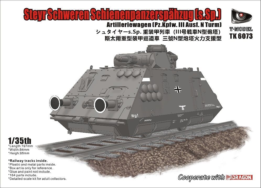 Fotografie 1/35 Steyr Schweren Schienenpanzerspähzug(s.SP)(Pz.Kpfw.III Ausf.N Turm