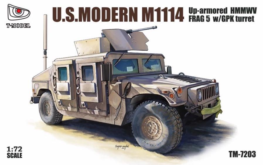 Fotografie 1/72 U.S.Modern M1114 Up-armored HMMWV FRAG 5 w/GPK turret