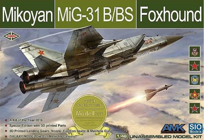 1/48 Mikoyan MiG-31 B/BS Foxhound Russian Interceptor