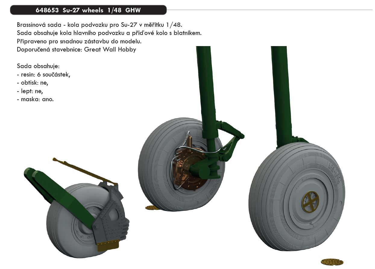 1/48 Su-27 wheels (GREAT WALL HOBBY)