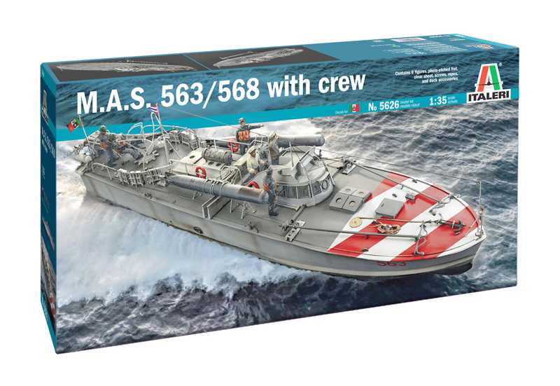 Model Kit loď 5626 - M.A.S. 563/568 with crew (1:35)