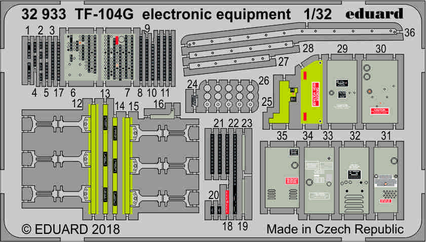 1/32 TF-104G electronic equipment (ITALERI)
