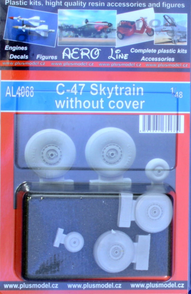 1/48 C-47 Skytrain - wheels without cover