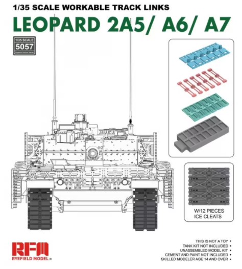 1/35 Workable track links for LEOPARD 2A5/A6/A7