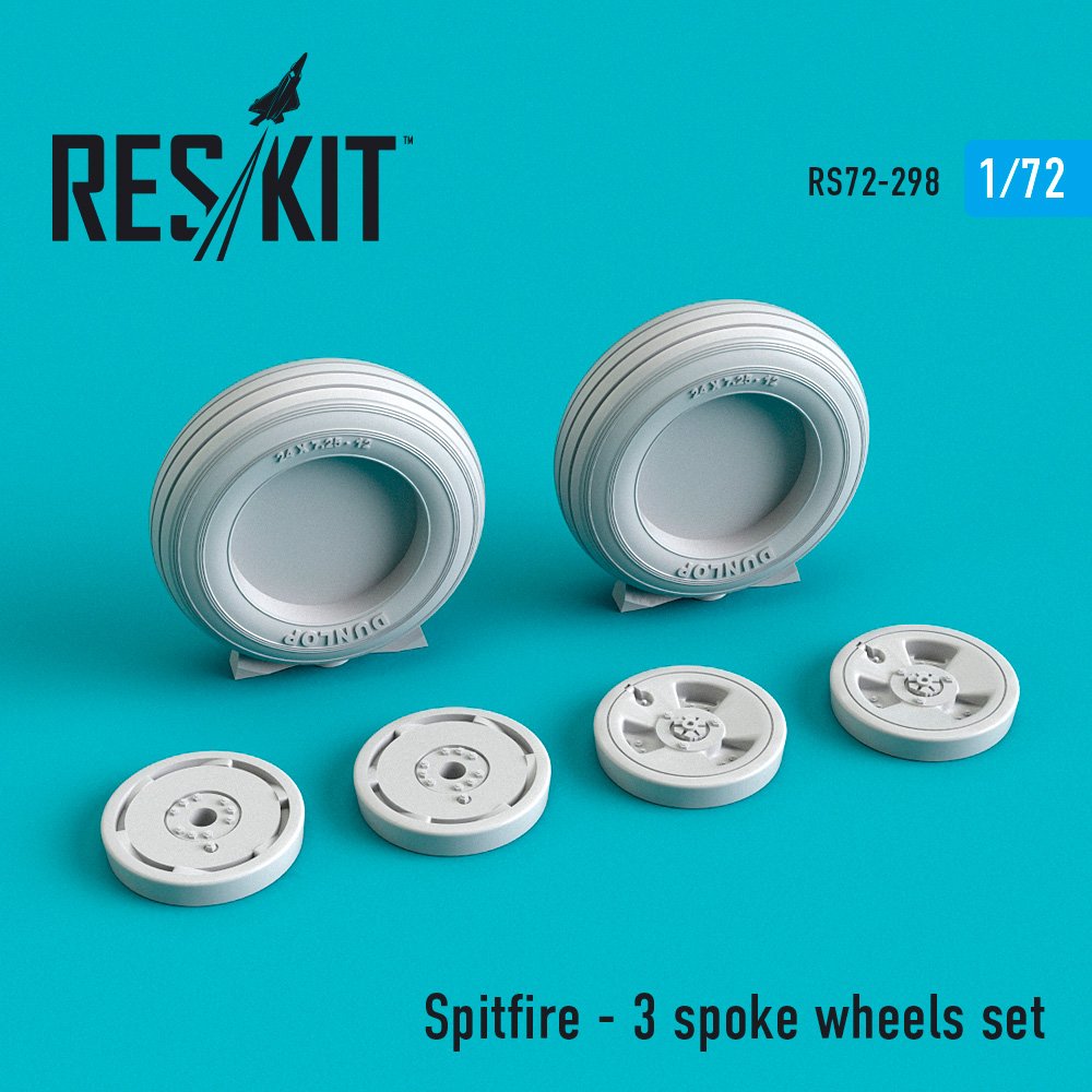 1/72 Spitfire - 3 spoke wheels set