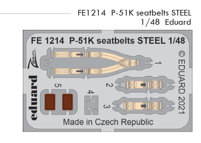 1/48 P-51K seatbelts STEEL (EDUARD)