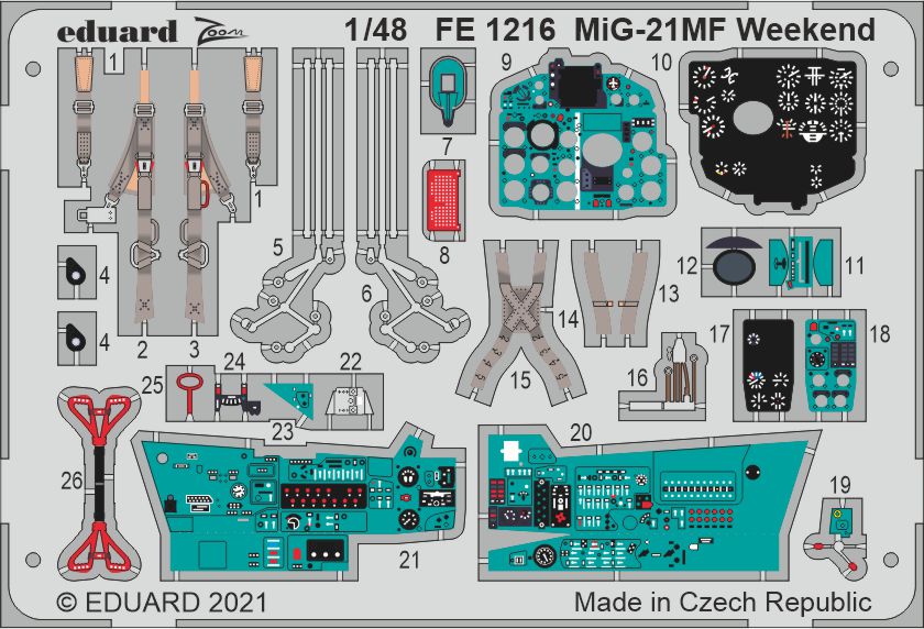 Fotografie 1/48 MiG-21MF Weekend (EDUARD)