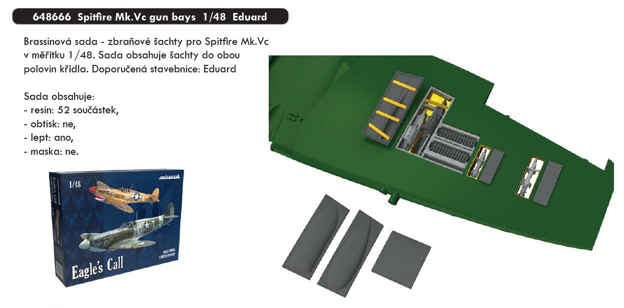 Fotografie 1/48 Spitfire Mk.Vc gun bays (EDUARD)