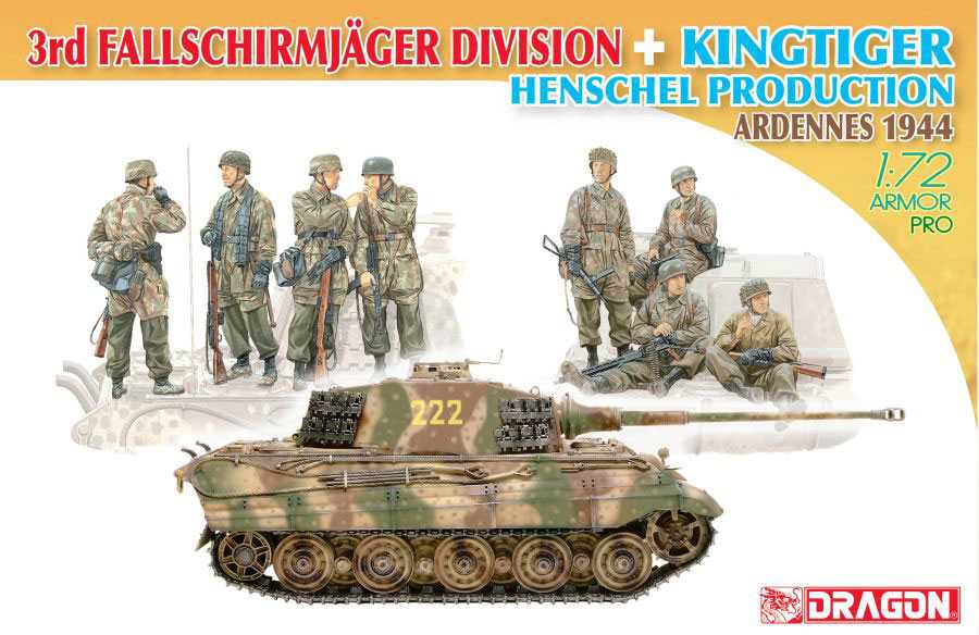 Model Kit tank 7400 - 3rd Fallschirmjäger Division + Kingtiger Henschel Turret (1:72)