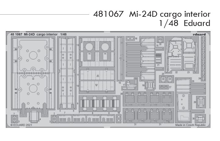 Fotografie 1/48 Mi-24D cargo interior (EDUARD)