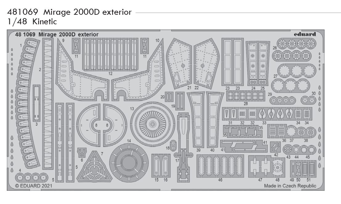 Fotografie 1/48 Mirage 2000D exterior (KINETIC)