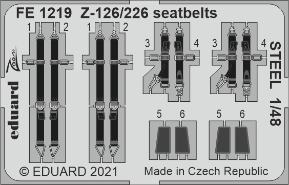 Fotografie 1/48 Z-126/226 seatbelts STEEL (EDUARD)